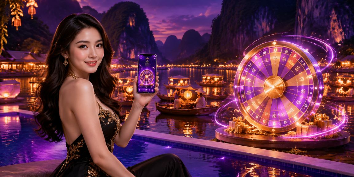 Bàn Roulette neon rực rỡ trong không khí giải trí đêm Ninh Bình qua nền tảng a1466